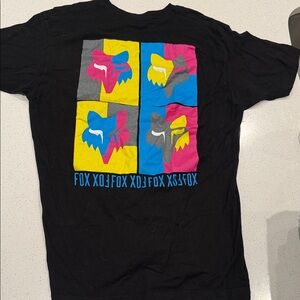 Fox Black Tee with Vibrant Graphic